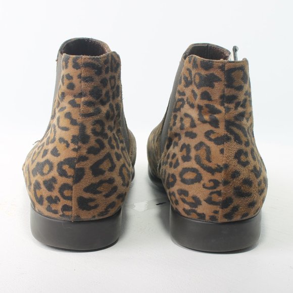 Taryn Rose Leopard Chelsea Booties SZ EU38 US6 - Picture 7 of 15